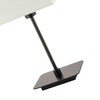 Contemporary Matte Black Bedside Table Lamp with White Cotton Fabric