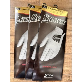 Srixon (3-Pack) New Ladies Srixon Premium Cabretta Womens Leather Golf Gloves Pick Size - Women's Large-Worn onLH