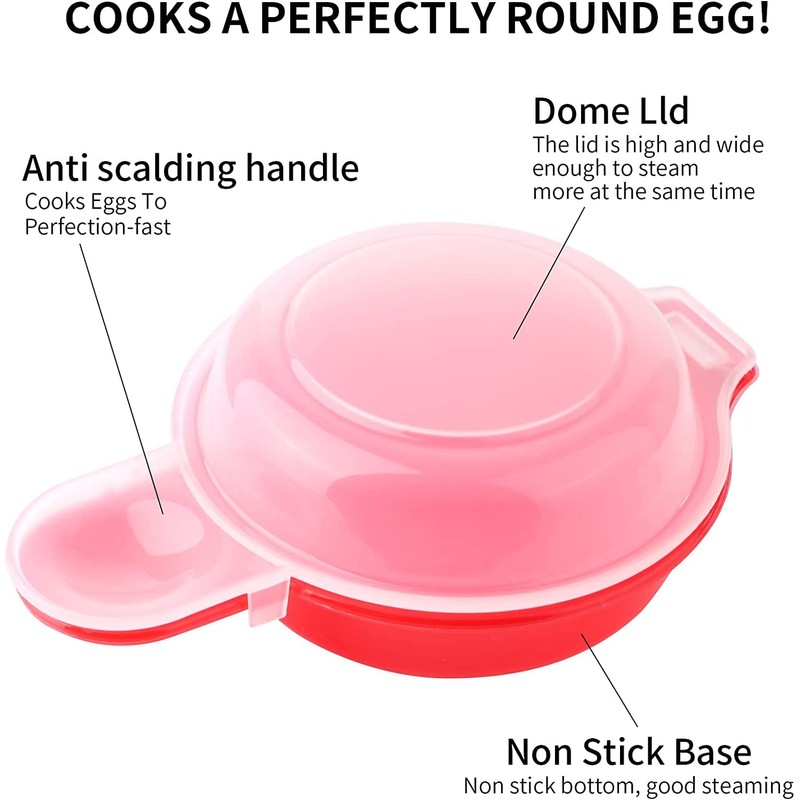 2pcs-Microwave Egg Cooker,Microwave Egg Maker,1 Minute Fast Egg Hamburg Omelet