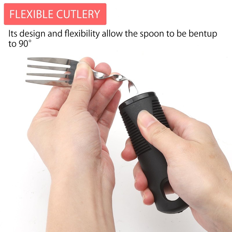 Cutlery for Parkinson Seniors Disabled Aid Handle for Disabled People