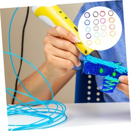 KICHOUSE 3D Printer Filament Refills 20pcs Abs Filament Compatible 3D Pens Smooth Glossy