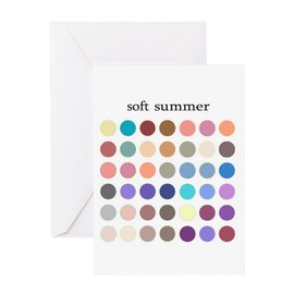 CafePress Color Analysis Card Soft Summer Folded Greeting Card Glossy