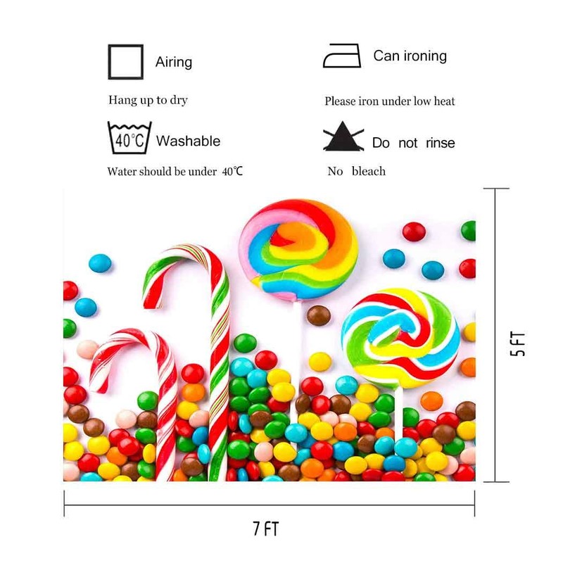 F-FUN SOUL Candy Backdrop Lollipop Sweets Photography Backgrounds Kids Birthday