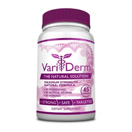 Varicose & Spider Vein Supplement - Witch Hazel, Citrus Bioflavonoids - Vegan - 45 Capsules - 1 Bottle