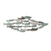 Creative Co-Op Wood School of Fish Wall Décor, Distressed Turquoise