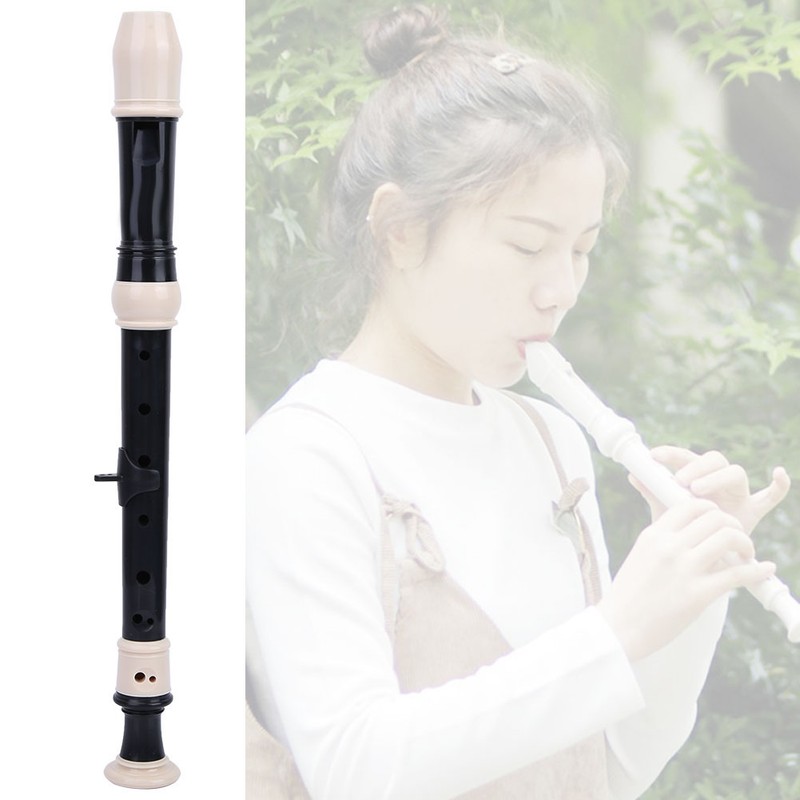 8 Holes Baroque Recorder Clarinet Flute Woodwind Instrument with PU