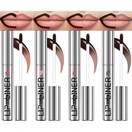 MooGlamor Lip Stains Peel off Lip Liner and Lip Stain with Smudge-Proof and Waterproof Matte Peel-off Lipstains for Women Lip (4 Pcs Lip Liner)