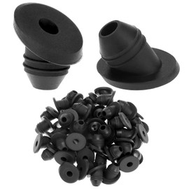 QWORK 45 Degree Rubber Grommets for Cable Railing - 100 Pack, Fits 1/8", 5/32", 3/16", Compatible with 2"x2", 4"x4" Metal Posts