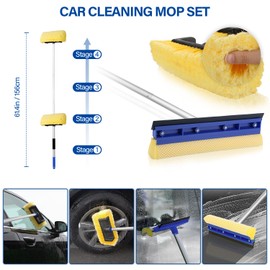 RVGIVE 40PCS Car Wash Cleaning Kit with Foam Gun Sprayer, Multifunctional Detailing Brush Tire Brush, Car Wash Mitt Sponge Towels, Window Scraper, Tire Cleaning, Professional Car Care Kit