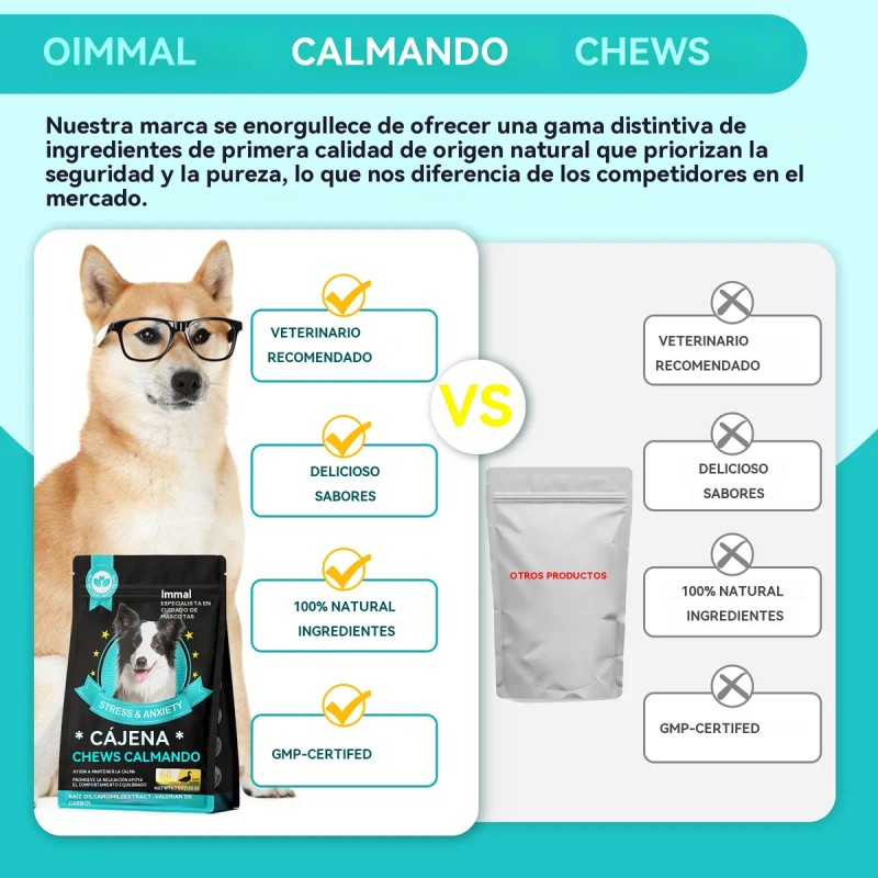 Perro Snacks Calmantes Para Perros 60 Tabletas 4 Sabores