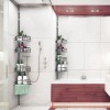 NewHome 4 Tier Steel Tension Pole Shower Caddy Organizer w/