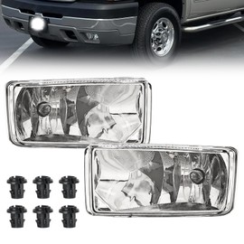 Fog Lights Assembly Compatible with 2007-2015 Chevy Silverado, Suburban, Tahoe, 2007-2013 Avalanche, Truck Fog Lamp Replacement Left And Right Side