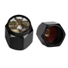 Muishi Donkey Fence Tire Valve Stem Caps, Aluminum Black Stem