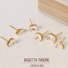 Bagutta Pavone Cubic Zirconia Stud Earrings for Women,18K Gold Plated,Women’s