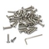 iexcell 50 Pcs M5 x 25mm Thread Pitch 0.8 mm