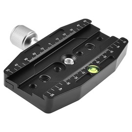 NOTRICKT QRC-21 110mm Quick Release Clamp, for Drums, Freehead and Video Head and Arca-Swiss Standard Compatible, Built-in Level