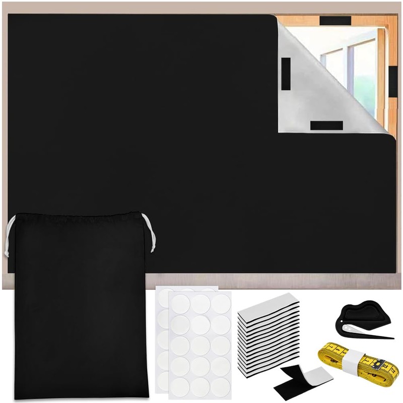 ZADAFINA Blackout Sheet, Window 57.1 x 78.7 inches (145 x