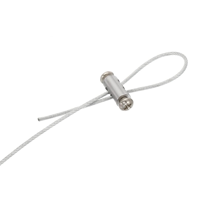 PATIKIL 30PCS 7x14mm Wire Rope Clips Steel Cable Clamp 3.2mm