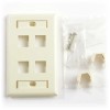 BELDEN AX102248 KeyConnect Faceplates 4-Port w/ID Windows Single-Gang