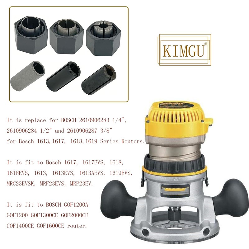 1/2", 1/4", 12mm Collet Chuck And Nut Set Replace for