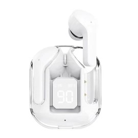 AIR3 Wireless Bluetooth Headset with Active Noise Reduction, Digital Display, 35 Hours Total Playtime, High Stereo Sound, and Intelligent Touch Operation Headphone Portable Black Audio Charging Electronic Chargeable school gift Earbud - Color: White