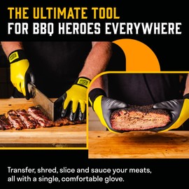 Hey Grill Hey Pitmaster Gloves | BBQ Gloves | Heat Protection up to 500 or 260C | Waterproof | Size - XL