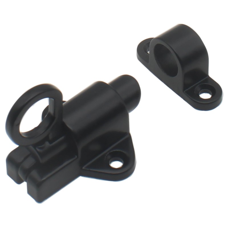 OZXNO Self-Closing Latches Spring Door Lock Aluminum Alloy Black Resilient