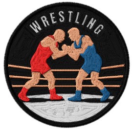 Wrestling Patch for Clothes – Embroidered Iron on Patch for Backpack Jacket - Fabric Sports Patches for Clothes Souvenirs & Gifts ID45095
