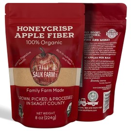 Sauk Farm LLC Honeycrisp Apple Fiber, Certified Organic, Vegan, 8 Ounce