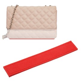 PATIKIL Purse Base Shaper 7 x 1.2 Inch, Purse Bottom Insert Felt Bag Shaper Saver Liner Board for Wallet on Chain Bags, Red