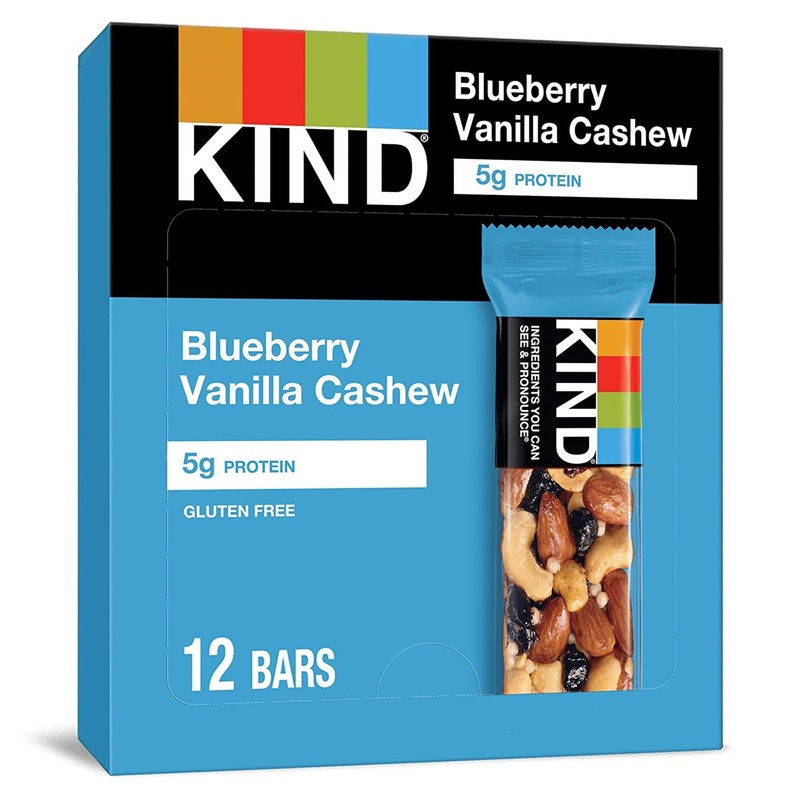 KIND Blueberry Vanilla And Cashew Fruit And Nut Bars, 1.4