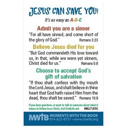 Let All The World Know That Jesus Saves (Mini Gospel Tract Card - Packet of 100 - KJV)