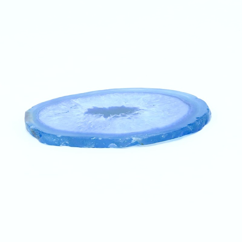 Kamidano-no-Sato Salt Plate, Agate, Blue, Simple, Agate, Blue, Stylish, Clean,
