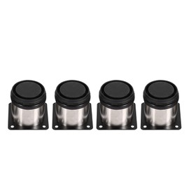 4 Patas de Muebles, Acero Inoxidable Altura Ajustable Elevadores Redondos para Muebles Reemplazo Patas de Esquina para Gabinete Sofá Sillón Estantes M
