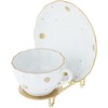 Bard's Ornate Twisted Shiny Gold-toned Cup and Saucer Stand, 3"