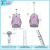NEW TILAMI Rolling Backpack 18 Inch, Boys Girls Cute Wheeled