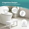 Poop Stool Toilet White Adults for Bathroom, 5.9" to 8.5"
