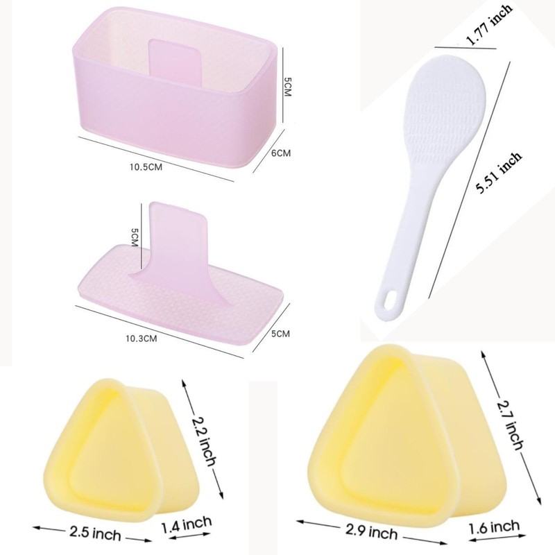 3 Pack Onigiri Mold, Triangle Rice Ball Mold Maker, Musubi