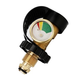 Roastove Universal Fit POL Propane Tank Adapter with Gauge,Converts POL to QCC1 / Type 1, Propane Tank Gauge, Level Indicator, Gas Pressure Meter for RV Camper, Cylinder, BBQ Gas Grill, Heater
