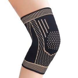 Wulitaotao Knee Braces Sports Knee Support for Men and Women Elastic Compression Knee Pads for Arthritis Meniscus ACL Running Sports Gym (S)