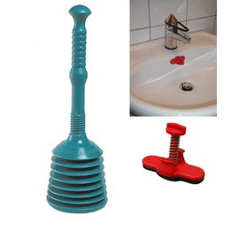 Plunger – Fix Blocked Drains and Sinks with our Big Master Plunger – (Turquoise) by Turboproducts