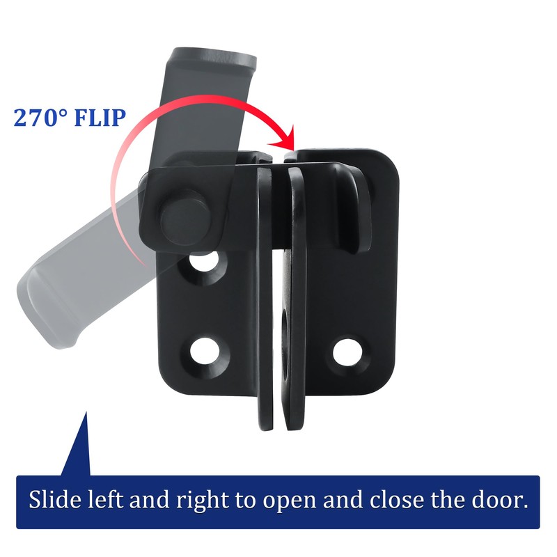 SAYAYO EMST3001-B Stainless Steel Door Bolt with Padlock Small Lockable