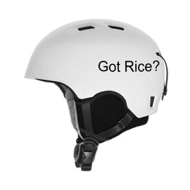 Got Rice Sticker Decal Notebook Car Laptop 8" (White)