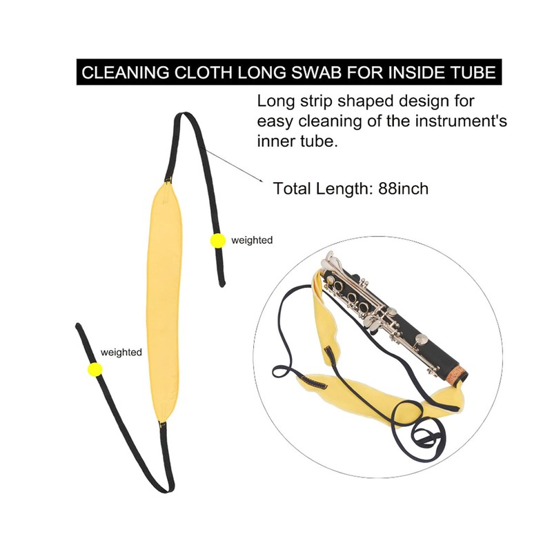 Clarinet Cleaning Kit Portable Effective Cleaning Saxophone Clean Care Maintenance