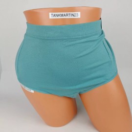 Cacique LANE BRYANT CACIQUE PLUS COTTON FULL BRIEF 22/24 PANTY SOLID AQUA BLUE LACE HIPS