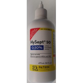 Patrin Pharma Hysept 50 Antimicrobial Wound Cleaner, 16 Ounce Bottle