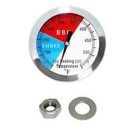 2 inch BBQ Thermometer Gauge Charcoal Pit Smoker Temp Gauge, Heat Indicator Temp Thermometer for Wood Charcoal Grill Pit