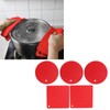 5Pcs Silicone Trivet Mat Square Round Honeycomb Hot Pad Non
