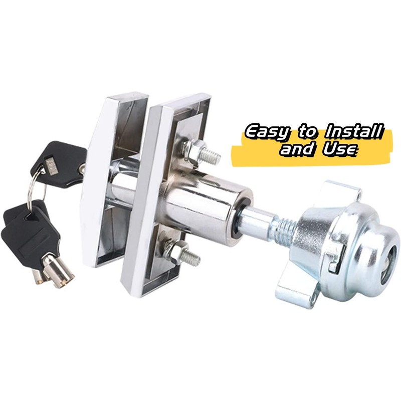 KIKEEP Universal Replacement T-Handle Vending Machine Lock with Keys (Short)