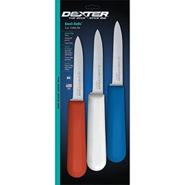 Dexter Russell S104-3RWC Sani-Safe 3-Color Paring Knives - 3 / PK